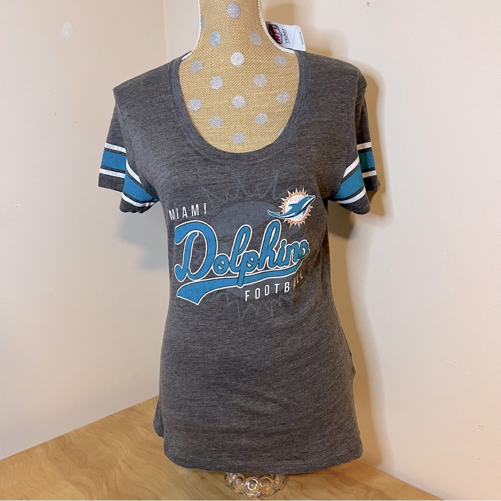 NFL Miami Dolphins Gray Graphic T-shirt NWT